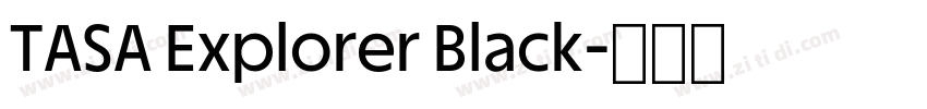 TASA Explorer Black字体转换
